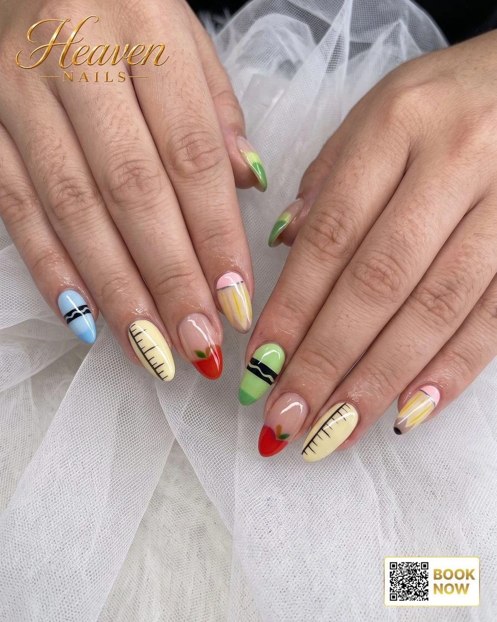 Heaven nail art